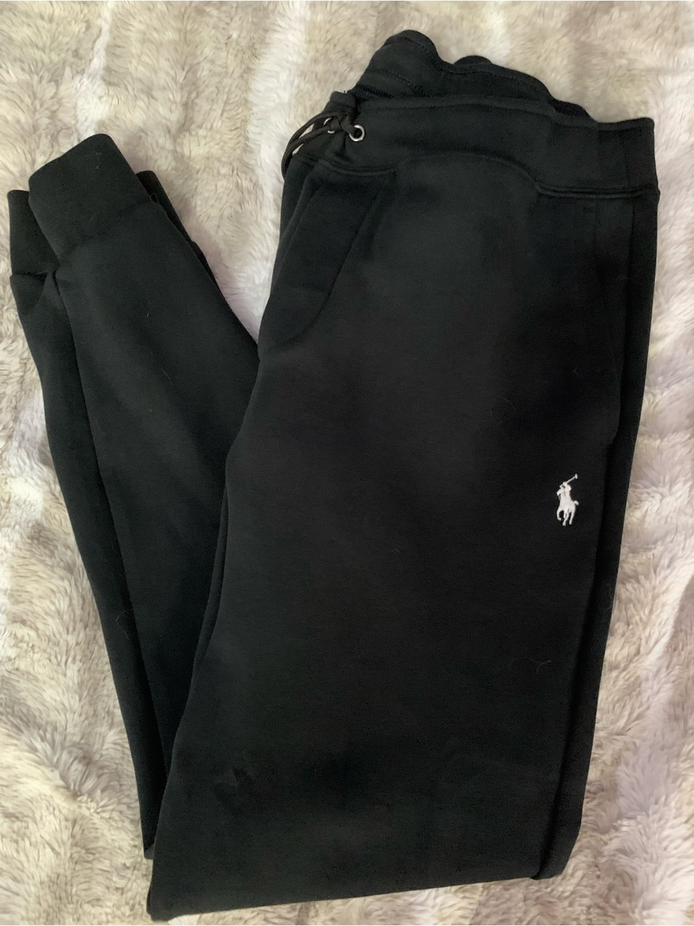 Polo Ralph Lauren Black Sweatpants with embroidered Logo